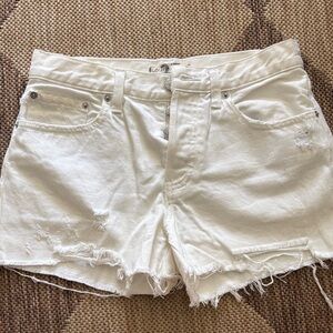 We The Free White Distressed Cutoff Jean Shorts